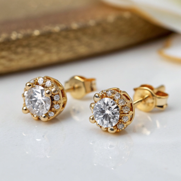 gold earrings